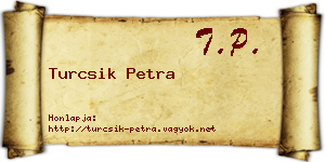 Turcsik Petra névjegykártya