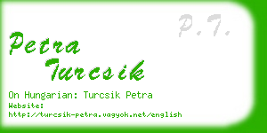 petra turcsik business card